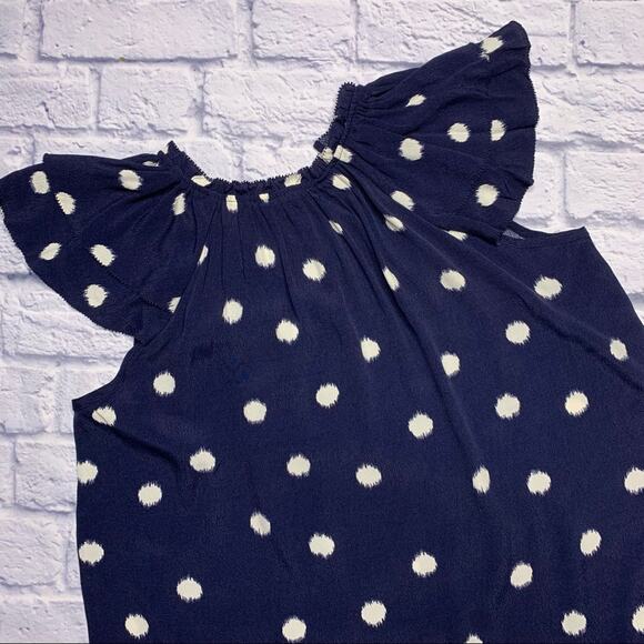 A New Day Polka Dot Flutter Sleeve Blouse - Picture 6 of 6
